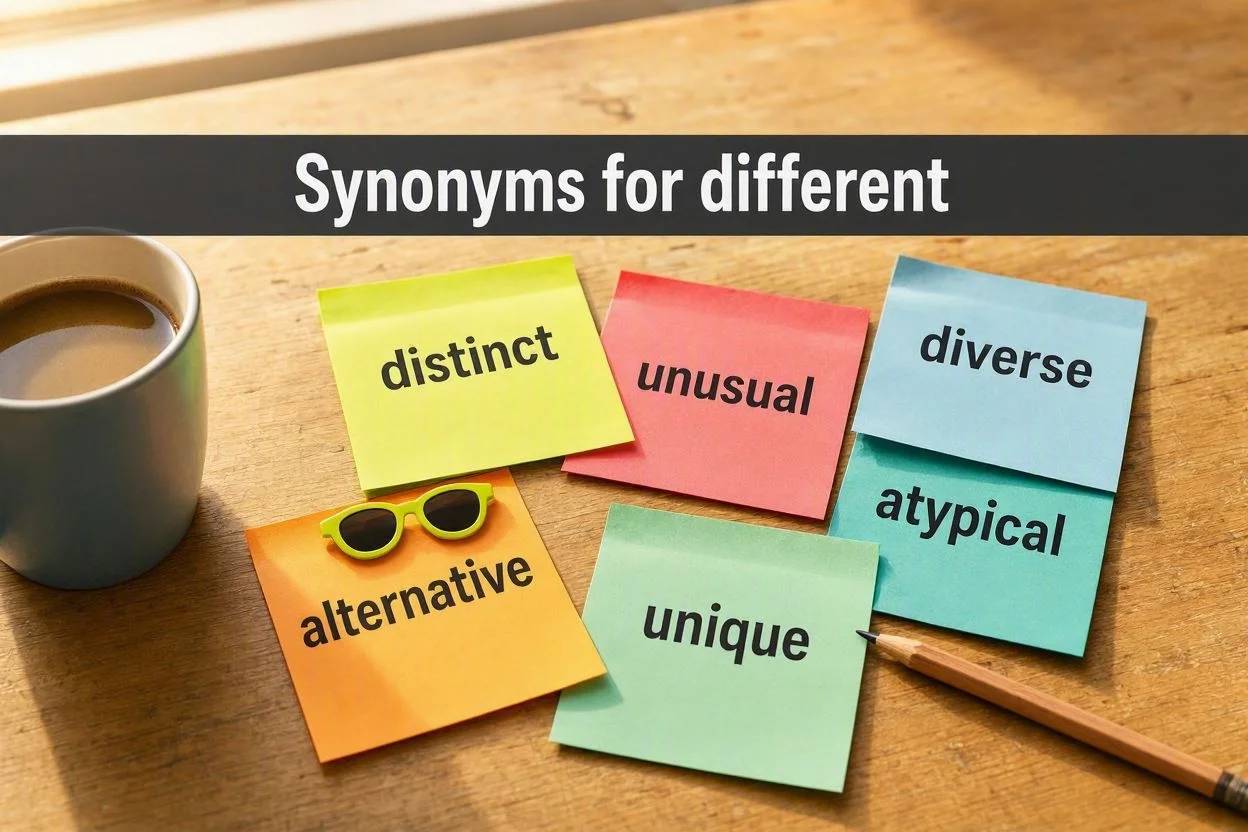 closest synonyms for different