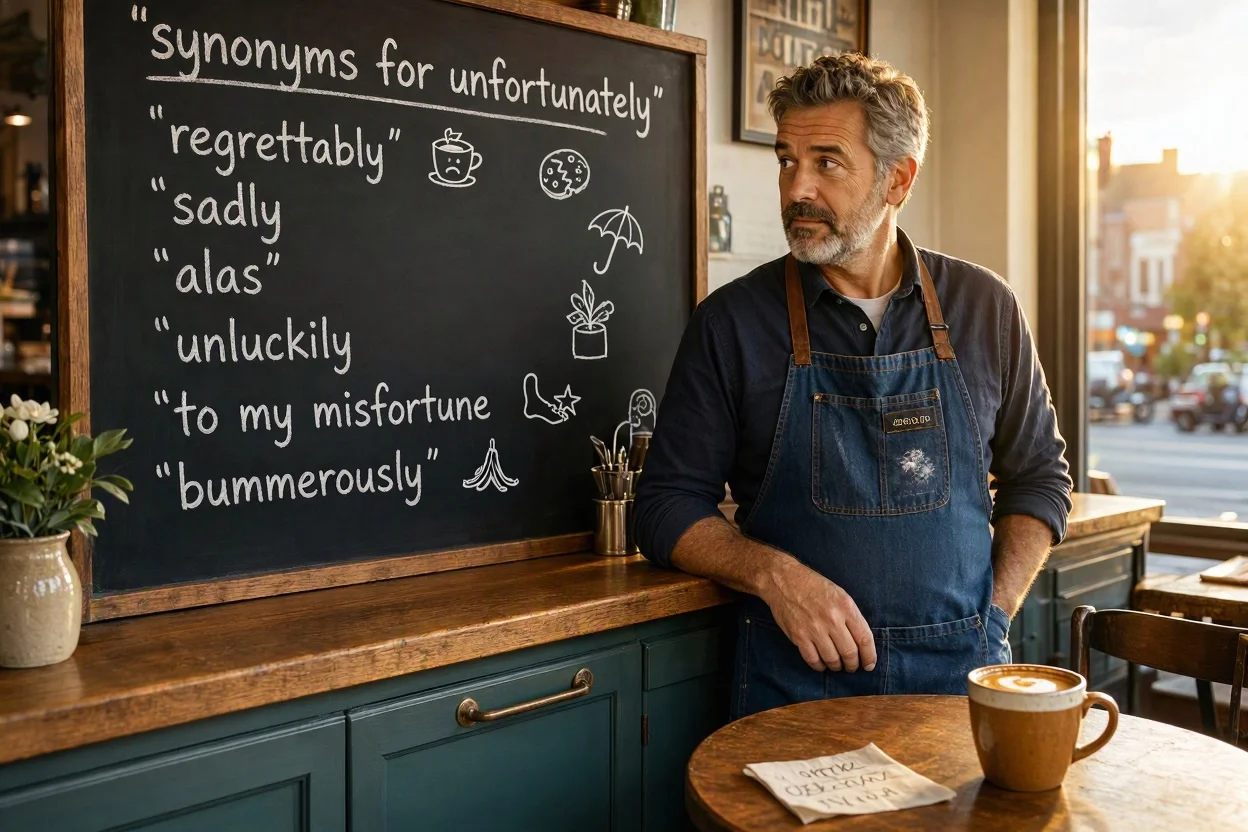 35+ synonyms for unfortunately