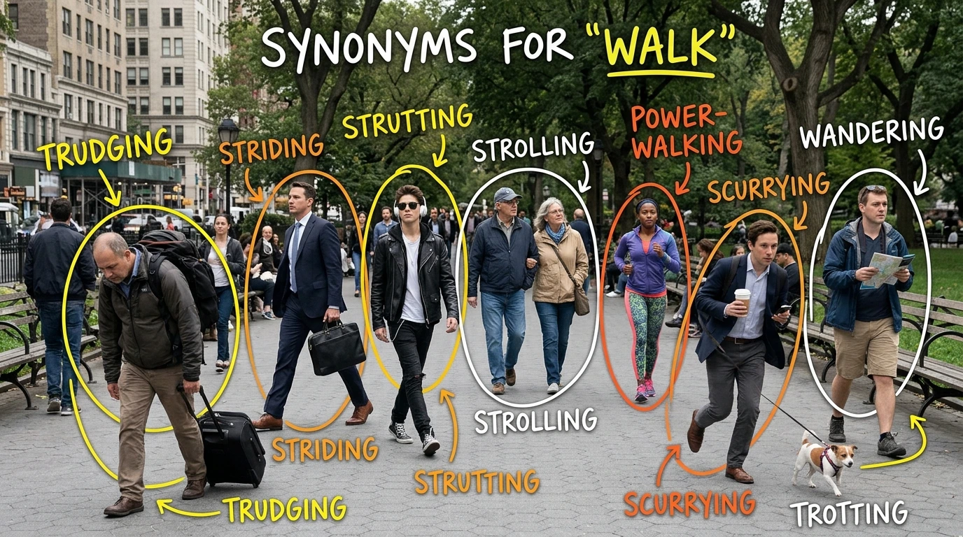 40+ synonyms for walk