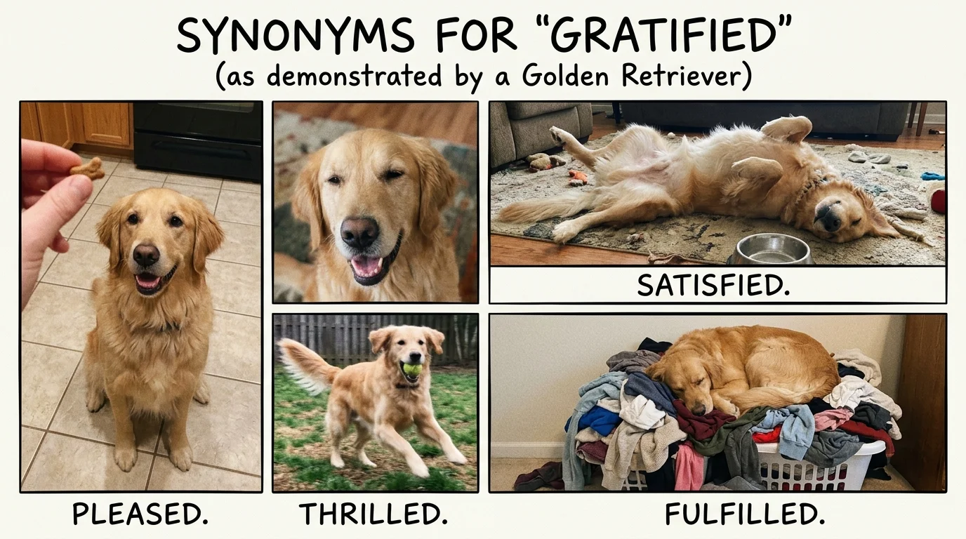 43+ synonyms for gratified