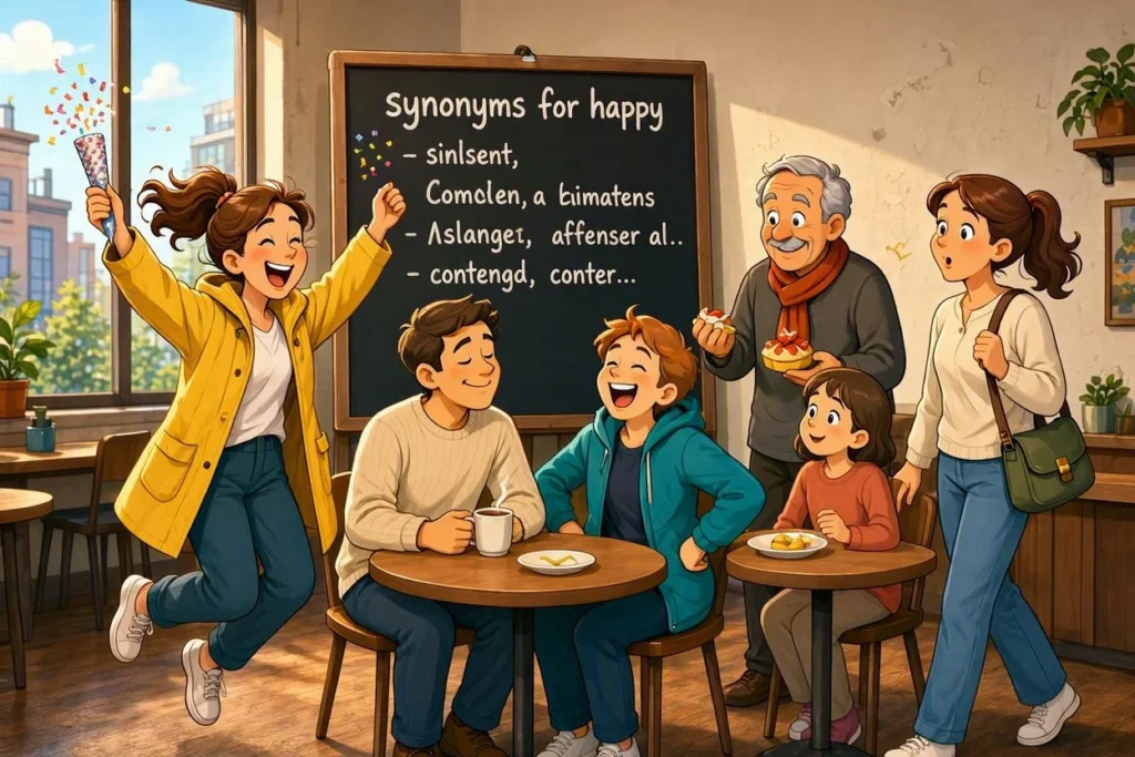 synonyms for happy