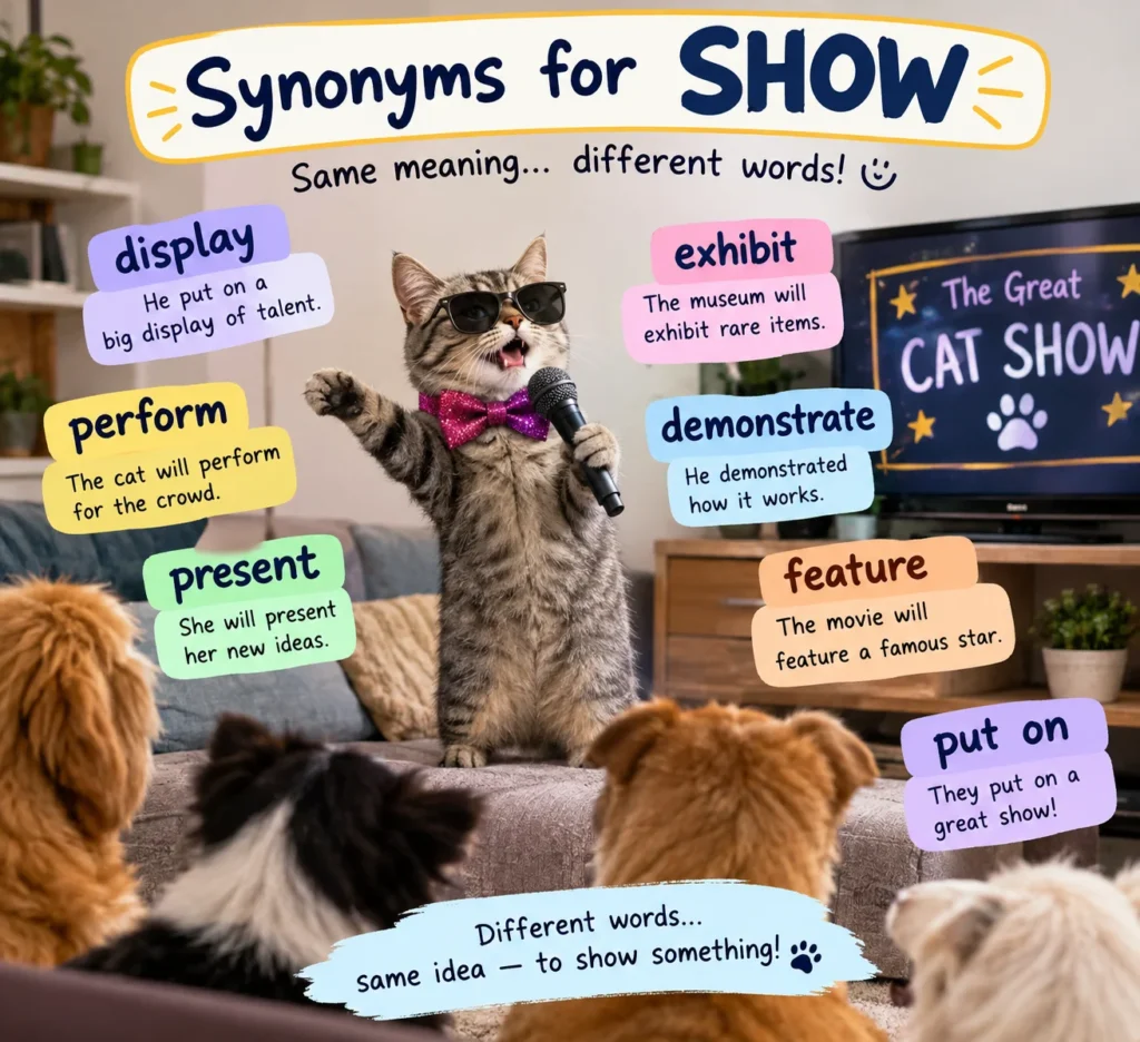 synonyms for show