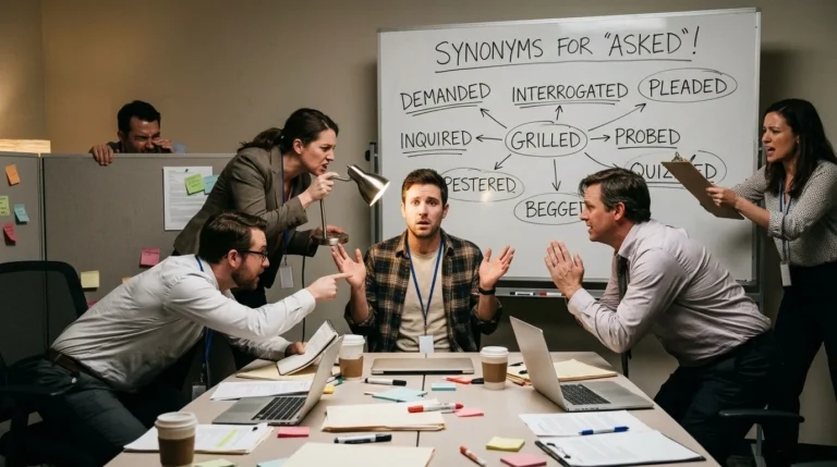synonyms for asked